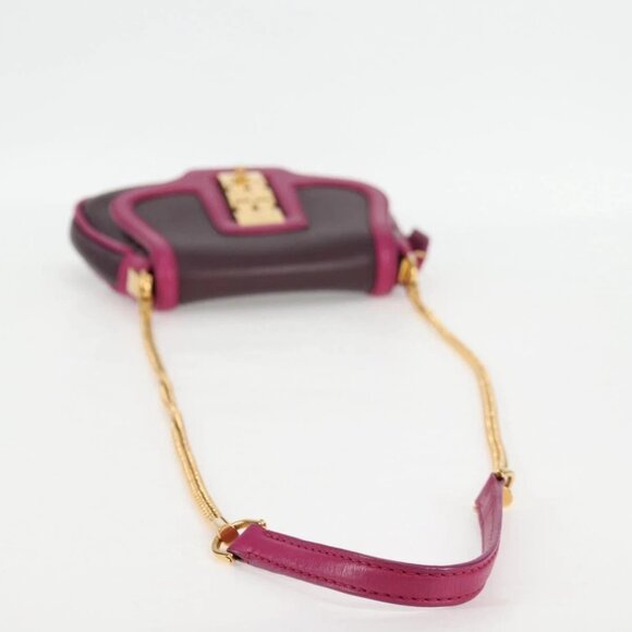 LOUIS VUITTON Art Deco Trapezio Shoulder Bag Leather Pink M97085 Auth 125367AV - Picture 8 of 16